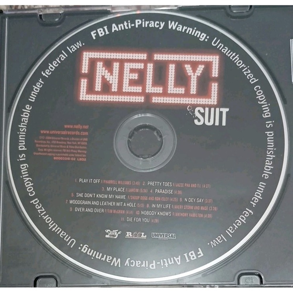 Nelly Suit CD 2004 Hip Hop R&B Album Music Music Music Slimline Case No Artwork